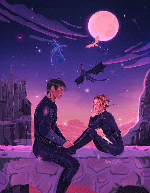 Fourth Wing Art Print by Brittany Keller